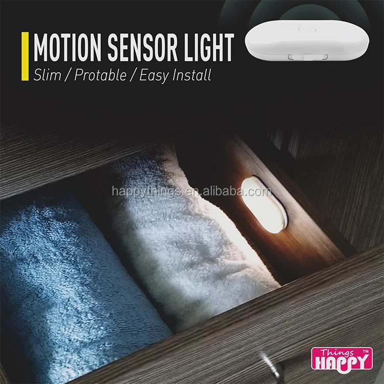 Mini Battery Operated Portable Motion Sensor Led Wireless Drawer