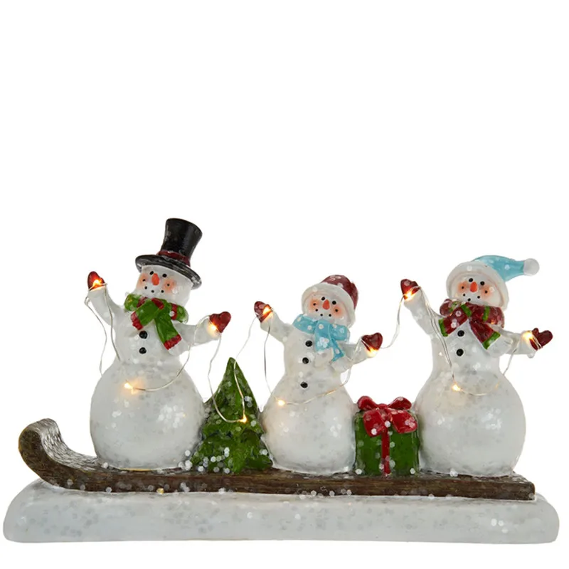 resin snowman statue