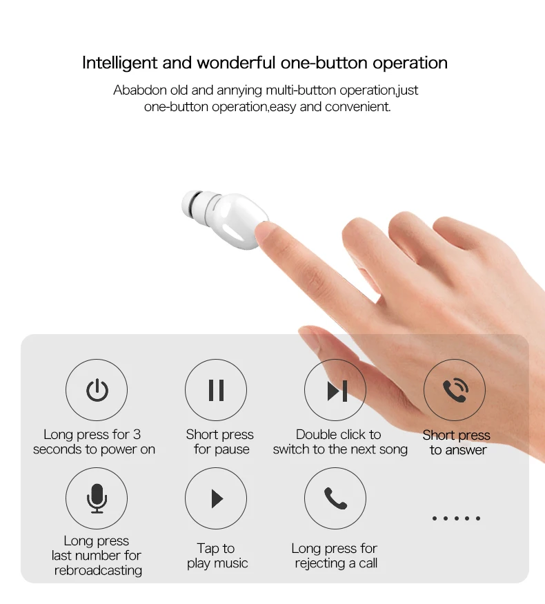 Wireless Earbuds With Hifi Stereo Sound Noise Canceling And Touch ...