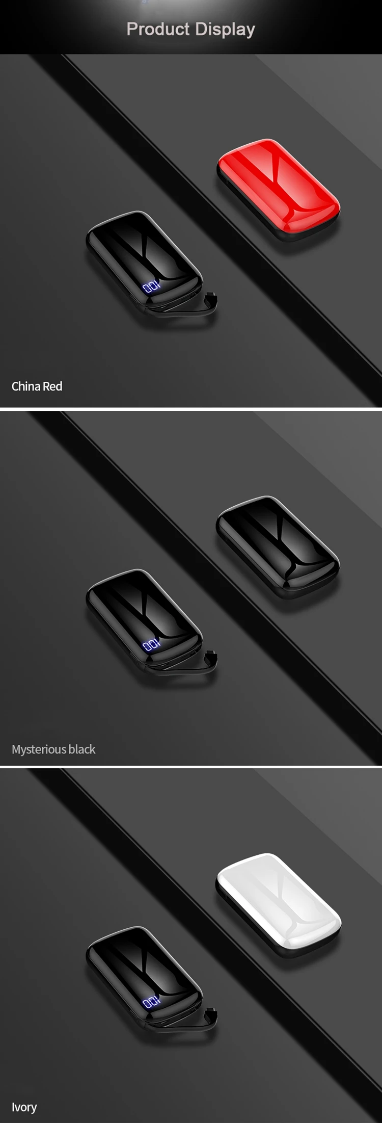 Power Bank Mini 10000mAh USB 2.1A Output Compact External Battery Portable Charger for Mobile Phone - ANKUX.COM