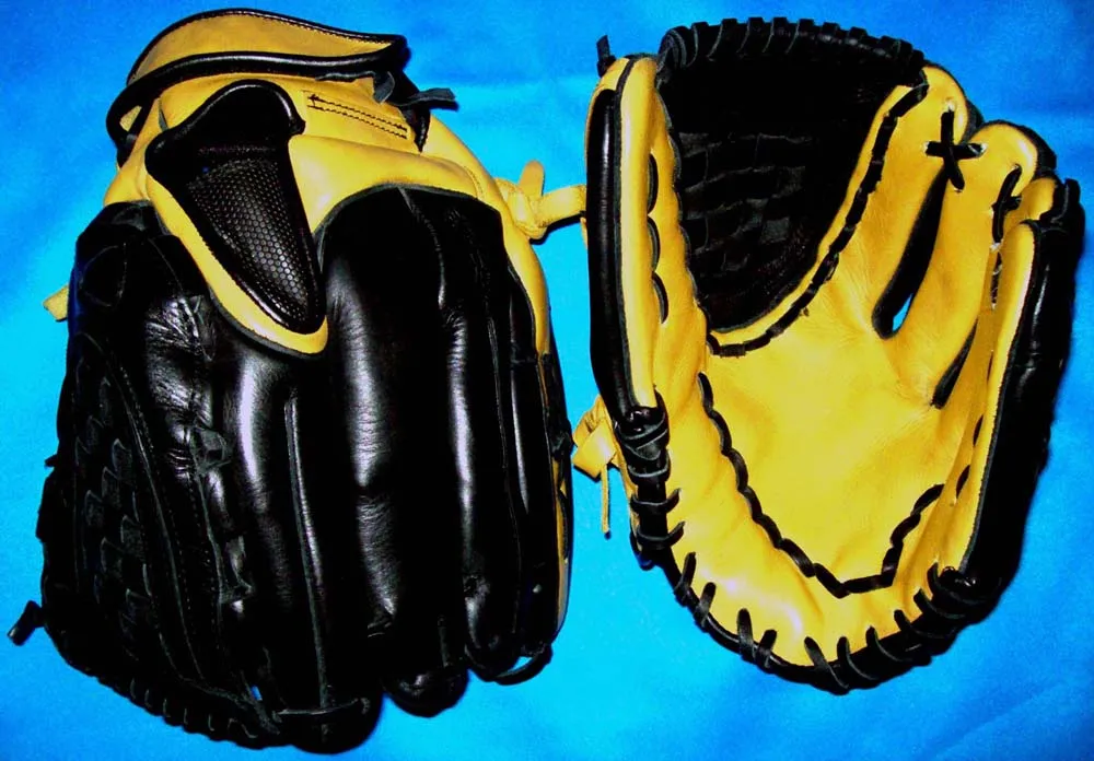 Custom Genuine Leather Baseball Catching Gloves Manufacture/genuine