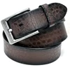 Bulk Flay Non Stitching Single Layer Split Big Stone Brown Color Genuine Men Leather Belt