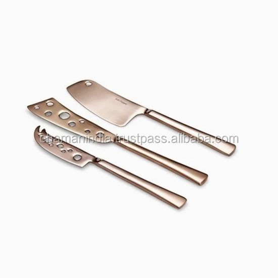 Rose Gold Cheese Knives Set Material Stainless Steel Buy Rose Gold