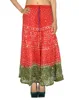 Western Multi Long Maxi Length Ethnic Sequins Work Tie Dye Cotton A Line Skirt
