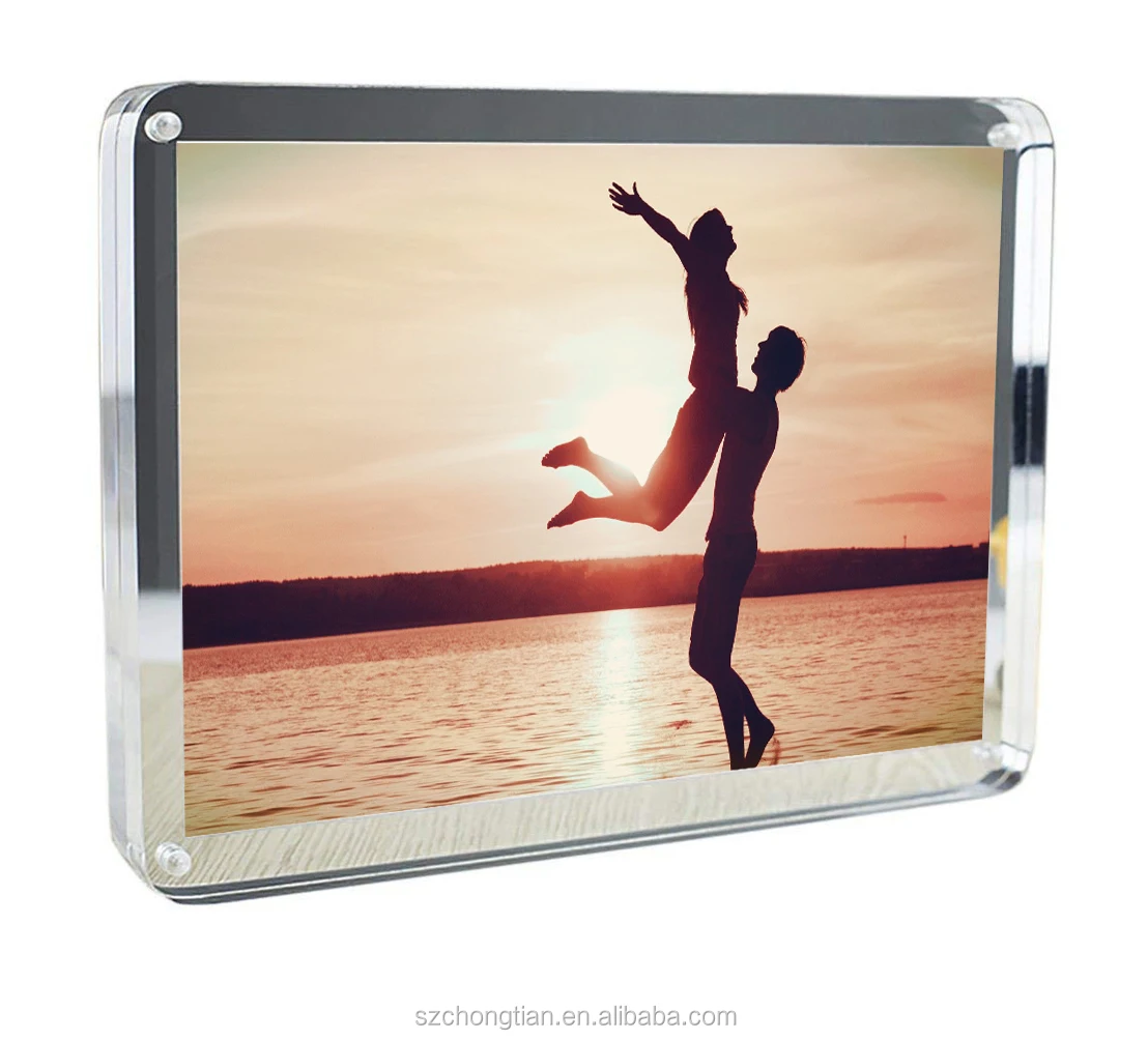 Clear Table Top Double Sided 6x8 Acrylic Photo Frame Art Frames