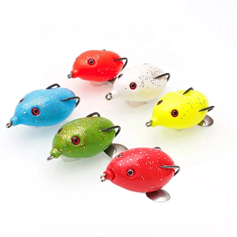 

OBSESSION 10g 5cm soft frog fishing lure new design topwater lure bass fishing lure, Vavious colors