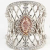 18K White Gold Fancy Orangy Pink Diamond Ring With Diamonds Total 1.19 Carat