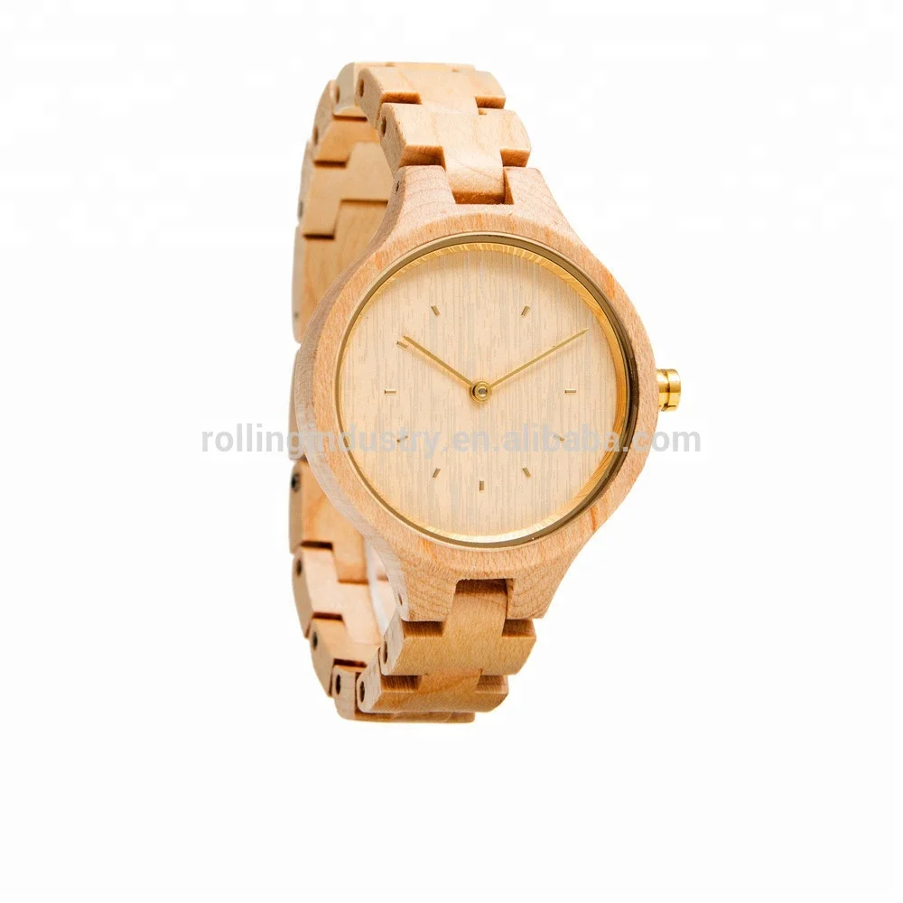 

Personality design luxury maple ladies wooden watch wholesale customize logo women wood watch accept drop shipping