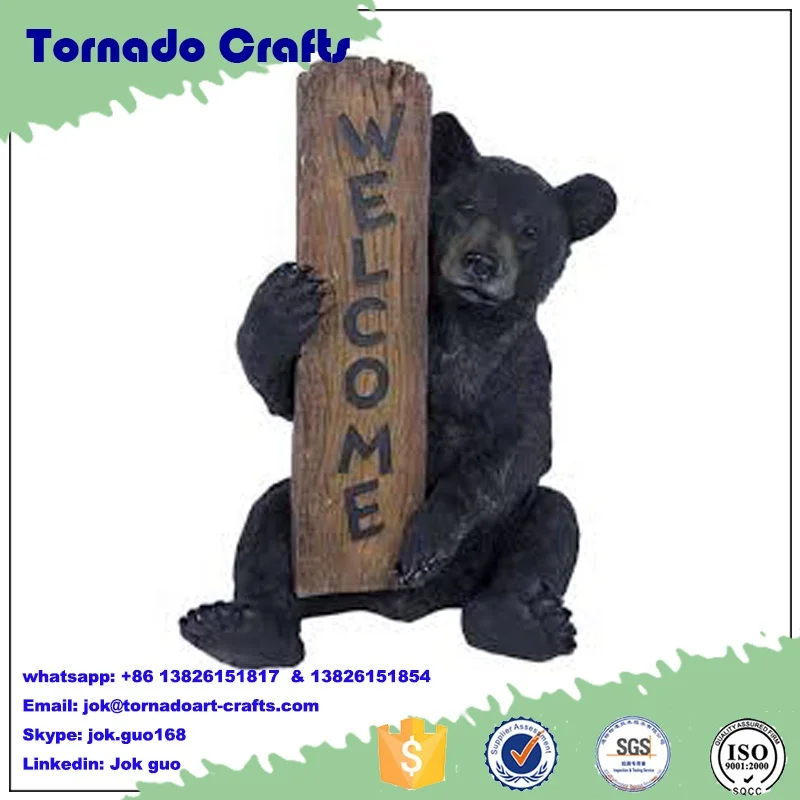 Zhen xin Qi C&aacute;c Nh&agrave; Sản Xuất Ngo&agrave;i Trời Tượng Gấu Đen Trang Tr&iacute; b&aacute;n bu&ocirc;n