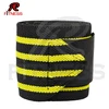 Black with two yellow strips wraps / High quality wrist wraps / High Quality Heavy-duty Weightlifting Wrist Wraps