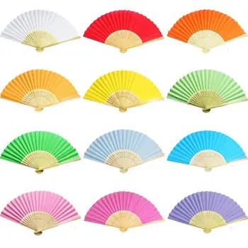 colorful folding fans