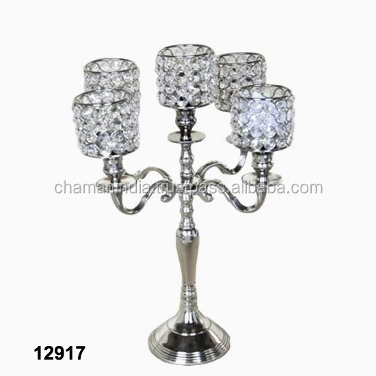 Vincigant Gold Crystal Candle Holders Buy Vincigant Gold Plated