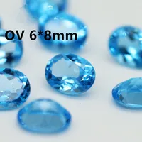 

Wholesale Oval-shape Natural Blue Topaz Stone Loose Gemstone 6*8mm with Best Quality and Best Price