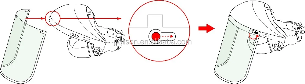 Taiwan Manufacturer EN166 ANSI Z87.1 Safety Eye Protection Anti-fog Face Shield Mask -1