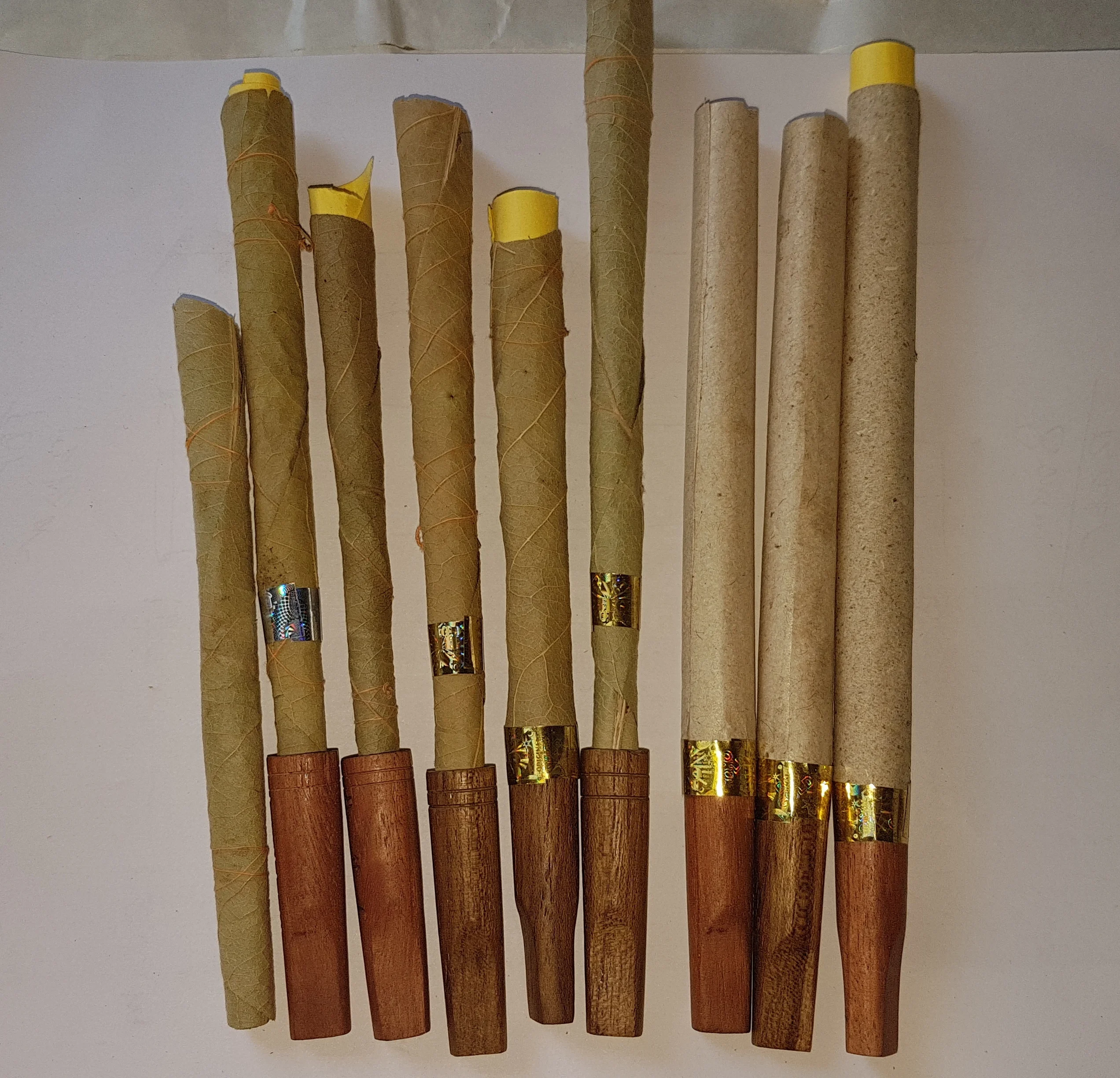 
11x38mm Round End Wooden Cigar Tips for Pre Roll Rolled Natural leaf wooden tip, wooden tipped blunts bamboo sticks 