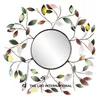 tree leaf wall mirror