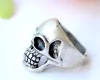 silver Skull Head Bone Hand Skeleton Wrap Punk Motorcycle Rock Roll Dead Man horror jewelry ring