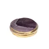 gift use hand make stone craft amethyst coasters for drink