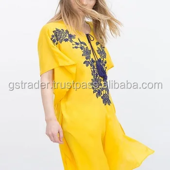 yellow colour dress for women