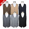 Suit Accessories U Shaped Mens Coloured Waistcoats Black TR Vest Custom