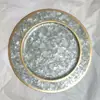 Galvanized antique Metal Round Charger plate for wedding home decoration