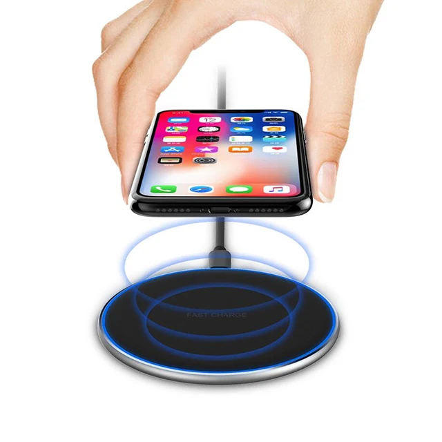 

UUTEK RSX8 2019 Amazon Hot Sales 10W Slim Fast Wireless Charger qi Certified Aluminum Alloy Phone Charger