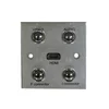 Lulink Audio video wall plate wall face plate network faceplate socket with 30AWG H+D+M+I female cable metallic switch buttons