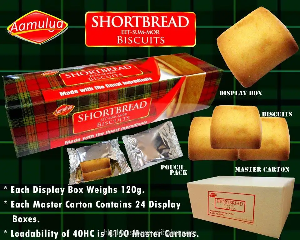 Shortbread Cookies 120 Gm Square Shape Scottish Style Traditional