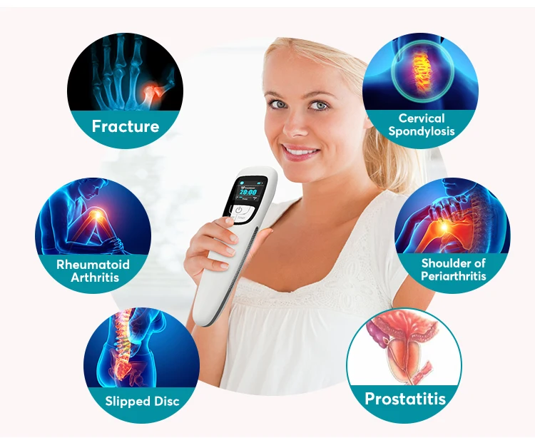 Portable Auto timer Red Light Laser Therapy Back Muscle Pain Relief Device Instrument