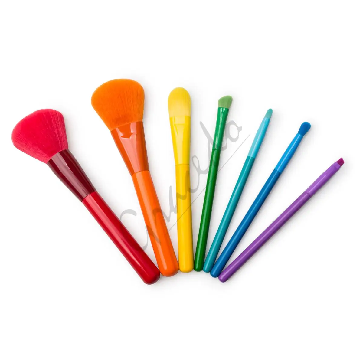 

7pcs iridescence makeup brush colorful vigour brushes