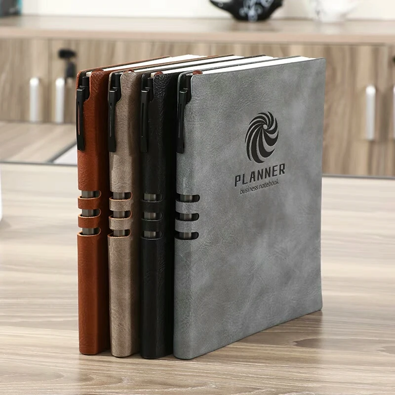 OnMove Notebooks Journal For Women Men 5 Pack Bulk Leather Hardcover With Pen Holder A5 160 Pages 100 GSM Thick Paper For Work School