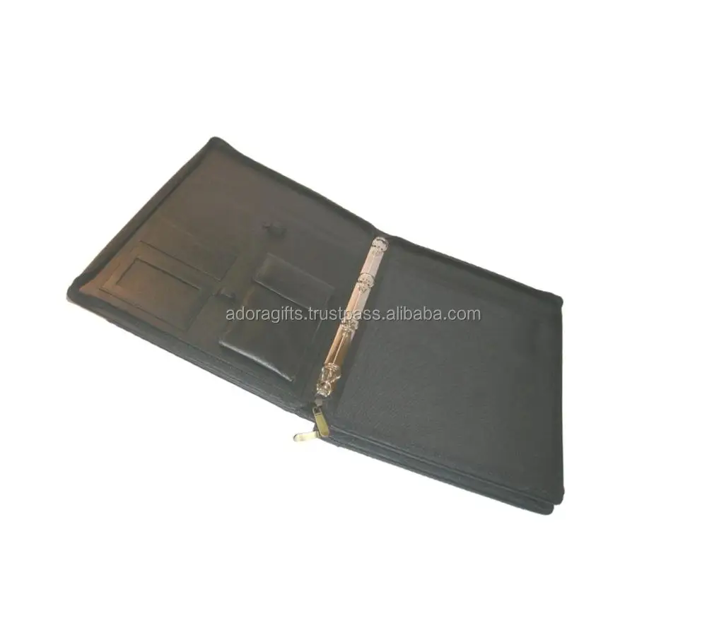 Presentation File Folder Ring Binders / Custom Leather 4 Ring Binder