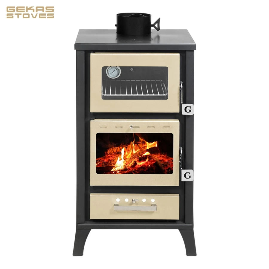 
15,3 kW European Quality Wood Burning Stove with Oven | 76% Efficiency (Gekas Stoves - MG 400) 