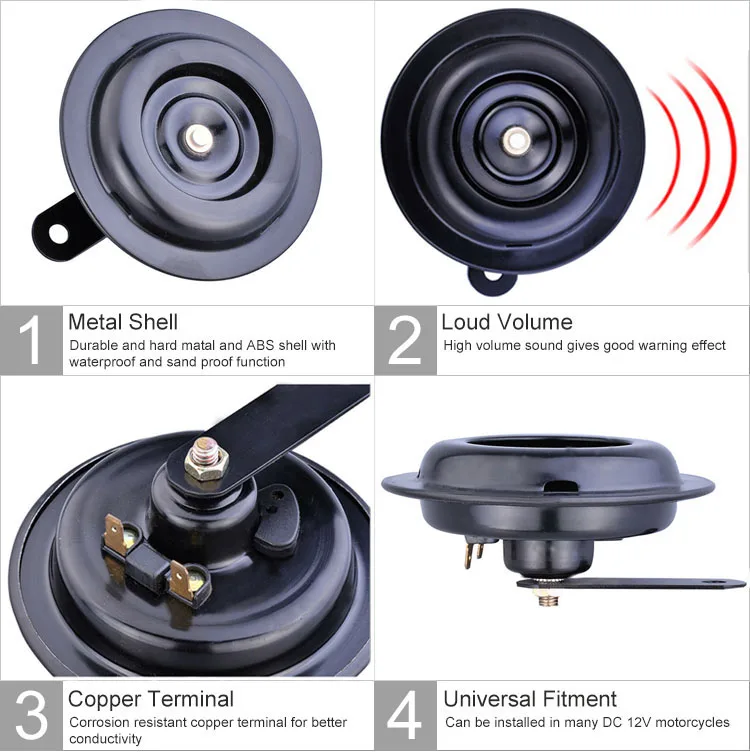 Small Size Disctype Motorcycles Horn 90mm For Motorcycle Buy