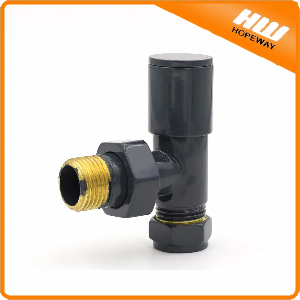 Uk Luxury Anthracite 1/2 15mm Towel Manual Radiator Valves Lockshield