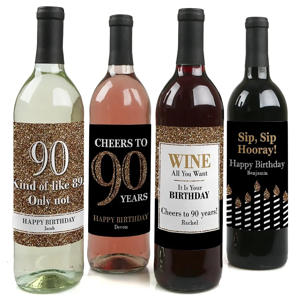 personalized birthday wine