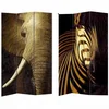 BOHEMIAN STYLE DECORATIVE 3 PANEL CANVAS & WOODEN SCREEN & ROOM DIVIDERS WITH WILDLIFE PRINTING