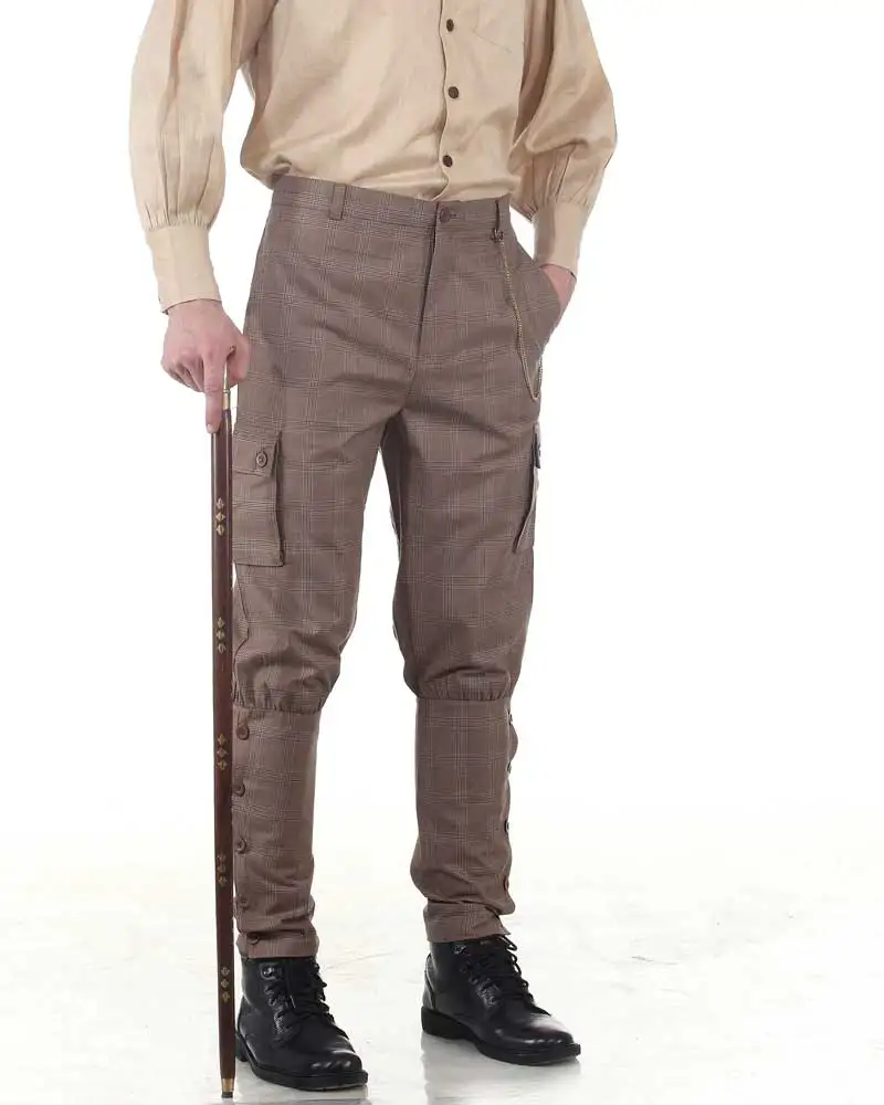 
Steampunk Victorian Airship Pants-Checkered 