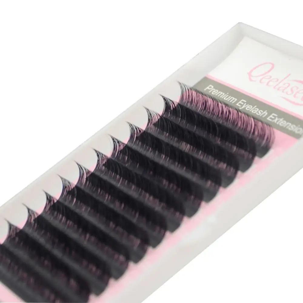 

Qeelasee Faux Mink Silk Eyelash Extensions Semi-Permanent Individual Lashes Extension Professional