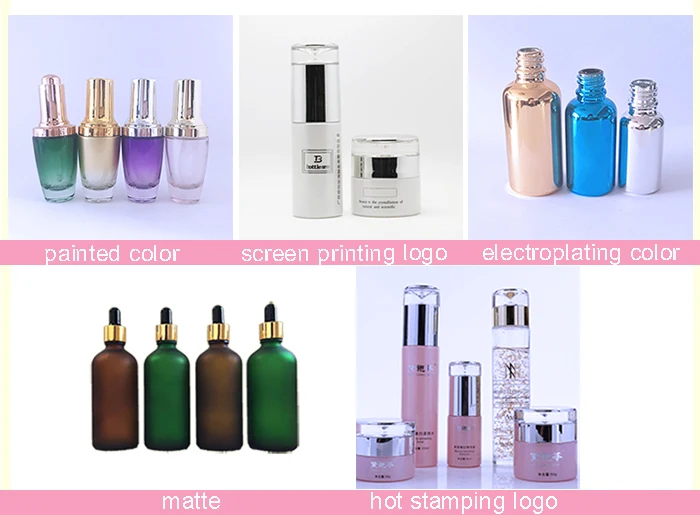 custom empty metallic gold pump lid glass 60ml 100ml cosmetic pump bottle