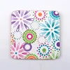 New design household square shape flower interactive drink coaster