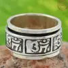 OM devotional plain silver 925 sterling silver ring jewelry handmade online silver ring