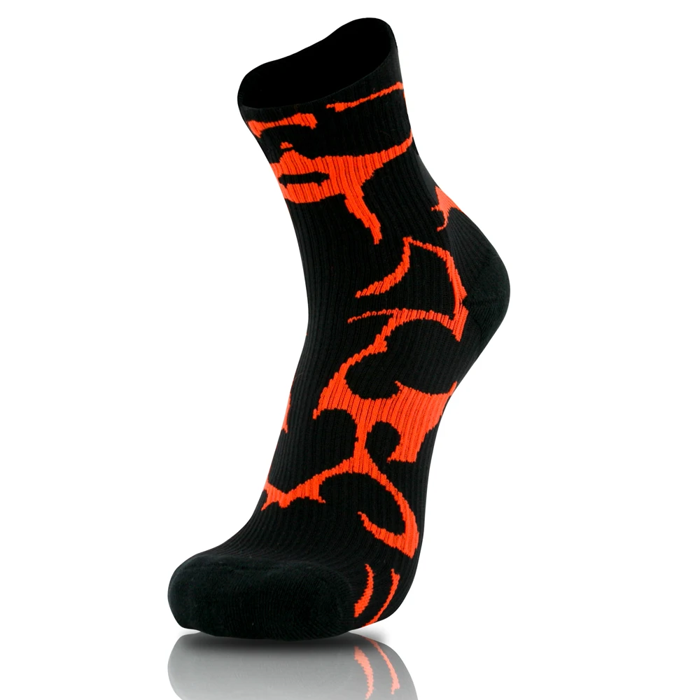 Plantar Fascia Sweat-Absorbent Breathable Mountaineering Riding Short Tube Oem Ankle Compression Printed Sport Socks