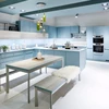 Contemporary modern office modified solid surface modern black lacquer kitchen cabinets