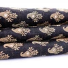 Indian black paisley printed sewing crafted natural throw chanderi print fabric dress material running sanganeri silk fabric