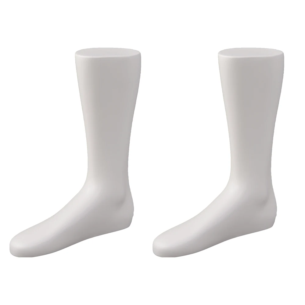 

lower torso male foot men sock leg stocking mannequin foot for shoe and sock display stands, White color