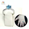 Newborn Baby Gift Solid Blue 925 Sterling Silver Ring (Precious Metal) Photo Prop Accept Drop Shipping