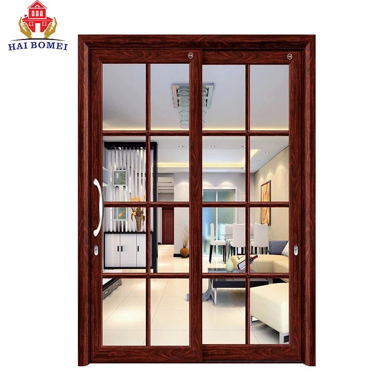 Aluminum Alloy Double Sided Sliding Glass Door Wooden Door Buy