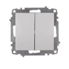 White two gang switch mehanizm 16 A Electrical Equipment Wall Switches