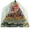 Black Agate & Amethyst Copper Orgone Pyramid: Wholesaler Supply